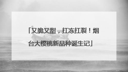 又脆又甜，扛冻扛裂！烟台大樱桃新品种诞生记