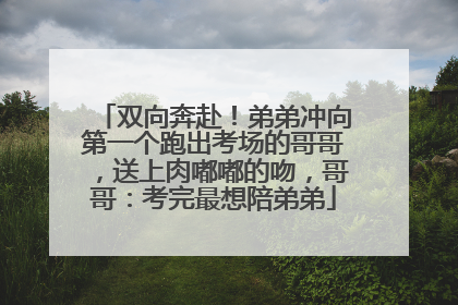 双向奔赴！弟弟冲向第一个跑出考场的哥哥，送上肉嘟嘟的吻，哥哥：考完最想陪弟弟