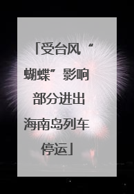 受台风“蝴蝶”影响 部分进出海南岛列车停运