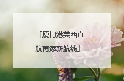 厦门港美西直航再添新航线