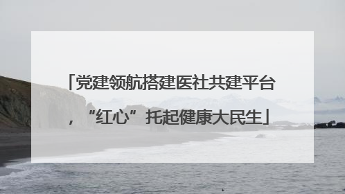 党建领航搭建医社共建平台，“红心”托起健康大民生