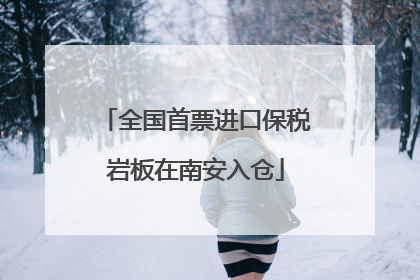 全国首票进口保税岩板在南安入仓