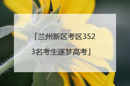 兰州新区考区3523名考生逐梦高考