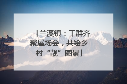 兰溪镇：干群齐聚屋场会，共绘乡村“靓”图景