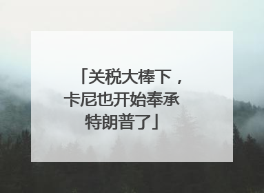 关税大棒下，卡尼也开始奉承特朗普了
