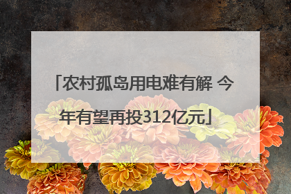 农村孤岛用电难有解 今年有望再投312亿元