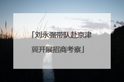 刘永强带队赴京津冀开展招商考察