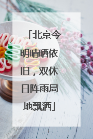 北京今明晴晒依旧，双休日阵雨局地飘洒