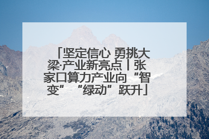 坚定信心 勇挑大梁·产业新亮点丨张家口算力产业向“智变”“绿动”跃升