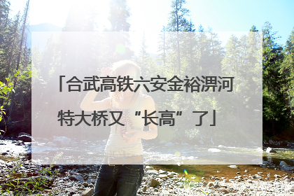 合武高铁六安金裕淠河特大桥又“长高”了