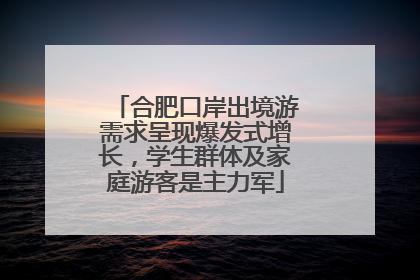 合肥口岸出境游需求呈现爆发式增长，学生群体及家庭游客是主力军