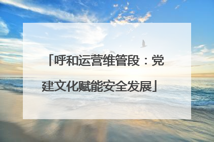 呼和运营维管段：党建文化赋能安全发展