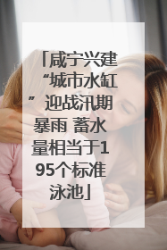 咸宁兴建“城市水缸”迎战汛期暴雨 蓄水量相当于195个标准泳池