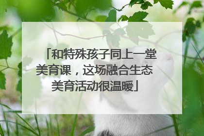 和特殊孩子同上一堂美育课，这场融合生态美育活动很温暖