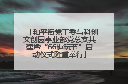 和平街党工委与科创文创园事业部党总支共建暨“66趣玩节”启动仪式隆重举行