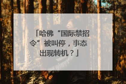 哈佛“国际禁招令”被叫停，事态出现转机？