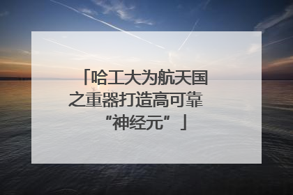 哈工大为航天国之重器打造高可靠“神经元”