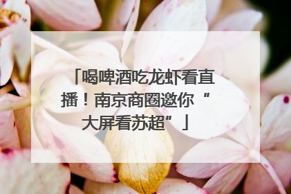 喝啤酒吃龙虾看直播！南京商圈邀你“大屏看苏超”