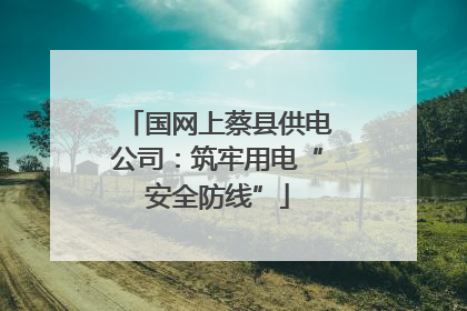 国网上蔡县供电公司：筑牢用电“安全防线”