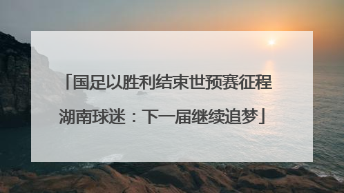 国足以胜利结束世预赛征程 湖南球迷：下一届继续追梦
