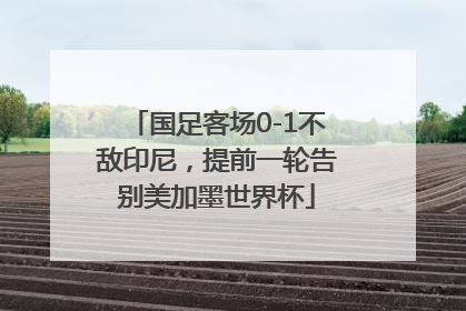 国足客场0-1不敌印尼，提前一轮告别美加墨世界杯