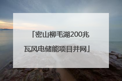 密山柳毛湖200兆瓦风电储能项目并网