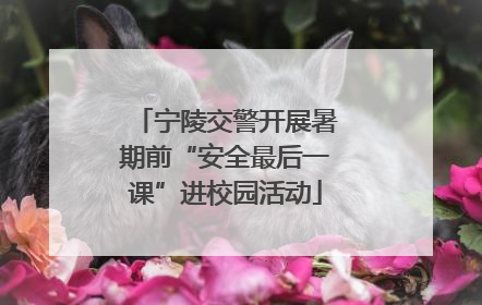 宁陵交警开展暑期前“安全最后一课”进校园活动