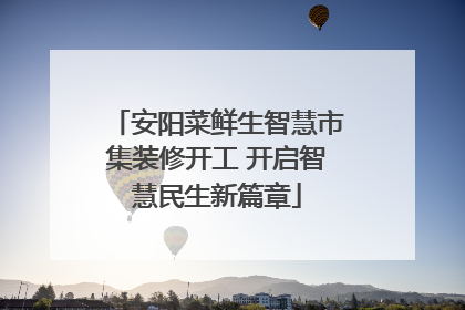 安阳菜鲜生智慧市集装修开工 开启智慧民生新篇章