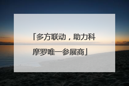 多方联动，助力科摩罗唯一参展商