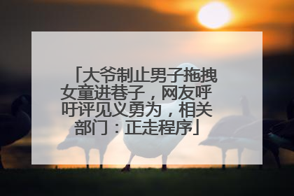 大爷制止男子拖拽女童进巷子，网友呼吁评见义勇为，相关部门：正走程序