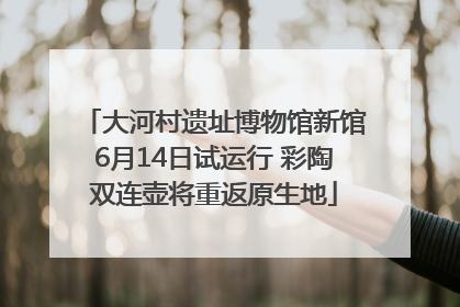 大河村遗址博物馆新馆6月14日试运行 彩陶双连壶将重返原生地