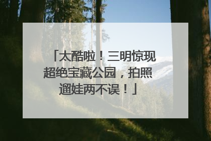 太酷啦！三明惊现超绝宝藏公园，拍照遛娃两不误！