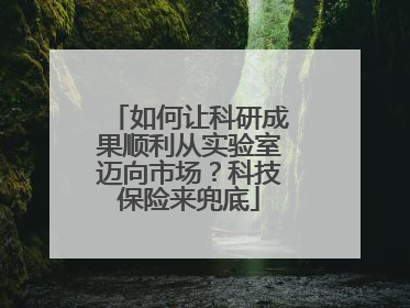 如何让科研成果顺利从实验室迈向市场？科技保险来兜底