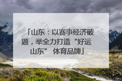 山东：以赛事经济破题，举全力打造“好运山东” 体育品牌