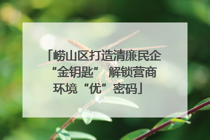 崂山区打造清廉民企“金钥匙” 解锁营商环境“优”密码