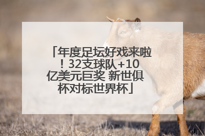 年度足坛好戏来啦！32支球队+10亿美元巨奖 新世俱杯对标世界杯