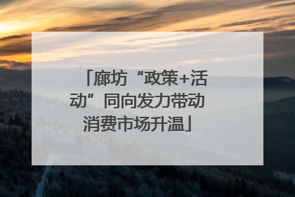 廊坊“政策+活动”同向发力带动消费市场升温