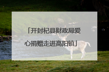 开封杞县财政局爱心捐赠走进高阳镇