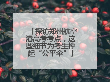 探访郑州航空港高考考点，这些细节为考生撑起“公平伞”