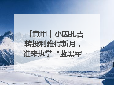 意甲｜小因扎吉转投利雅得新月，谁来执掌“蓝黑军团”帅印？