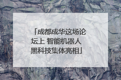 成都成华这场论坛上 智能机器人黑科技集体亮相