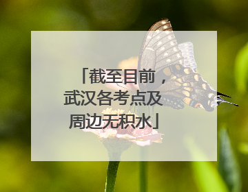 截至目前，武汉各考点及周边无积水