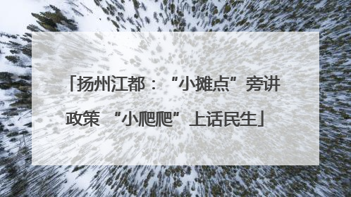 扬州江都：“小摊点”旁讲政策 “小爬爬”上话民生