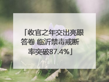 收官之年交出亮眼答卷 临沂禁毒戒断率突破87.4%