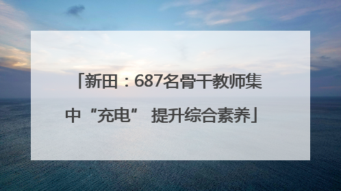 新田：687名骨干教师集中“充电” 提升综合素养