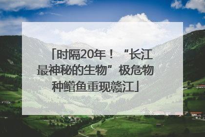 时隔20年！“长江最神秘的生物”极危物种鳤鱼重现赣江
