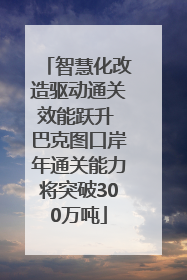智慧化改造驱动通关效能跃升 巴克图口岸年通关能力将突破300万吨