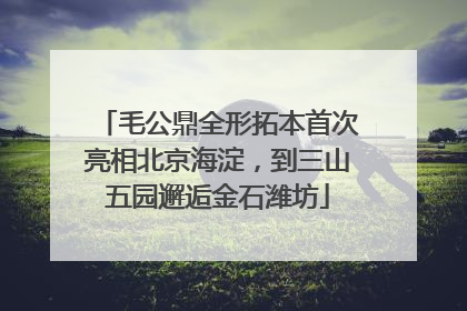 毛公鼎全形拓本首次亮相北京海淀，到三山五园邂逅金石潍坊