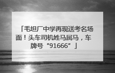 毛坦厂中学再现送考名场面！头车司机姓马属马，车牌号“91666”