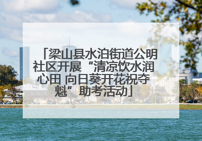 梁山县水泊街道公明社区开展“清凉饮水润心田 向日葵开花祝夺魁”助考活动